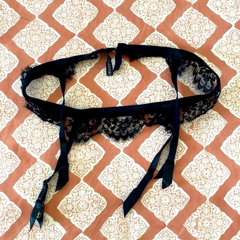 I.D. Sarrieri Black Lace Garter Belt | European Lingerie from Romania si…